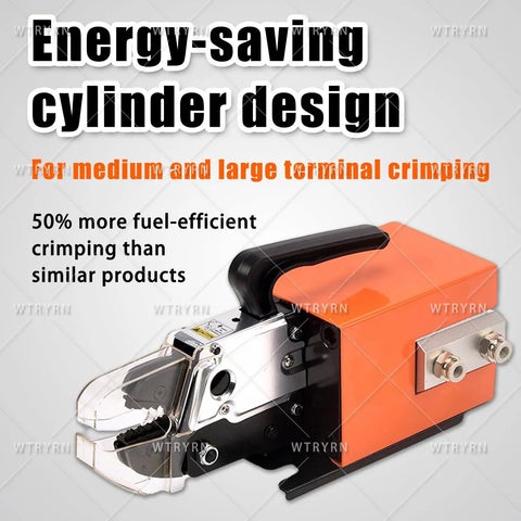 Professional Pneumatic Terminal Crimping Machine With Powerful 1.3T Force Output, energy-saving cylinder design for large terminals.
