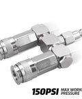 2-Way Air Hose Splitter Manifold With Quick Connect Fittings Two Universal Type Couplers And Industrial Type Plug Swivel Air Compressor