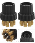 Slick Hardworking 6 Pack Steam Cleaner Brush Head Replacements featuring durable plastic and copper build for quick swap.
