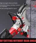 Pro Level 16 Inch Wet Concrete Saw With 8980W Brushless Motor Cuts Granite Brick And Rebar Smoothly Up To 11 Point 5 Inches Deep built tough for precise corner cuts.