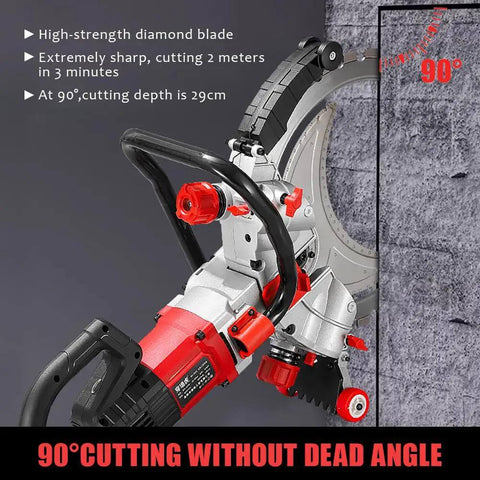 Pro Level 16 Inch Wet Concrete Saw With 8980W Brushless Motor Cuts Granite Brick And Rebar Smoothly Up To 11 Point 5 Inches Deep built tough for precise corner cuts.