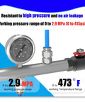 304 Stainless Steel 6 Pack Heavy Duty Push To Connect Pneumatic Fittings, 3/8 Inch OD Tube To 3/8 Inch NPT Thread, gauge reading pressure
