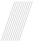 304 Stainless Steel Round Rod 1.5mm by 300mm Lathe Bar Stock 10 Pcs for DIY crafts shown at an angle