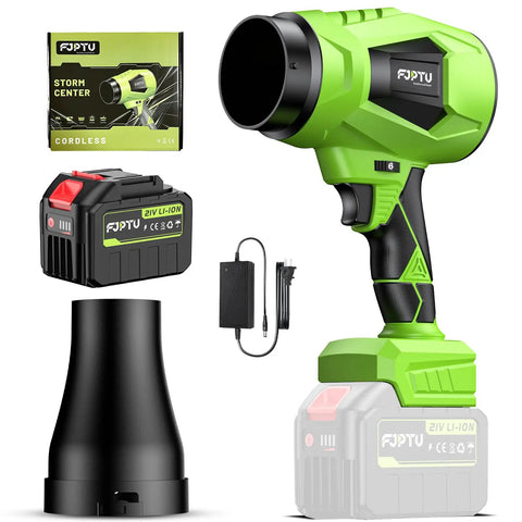 Cordless Leaf Blower Turbo Jet Power, Lightweight Handheld Design That Is Super Handy, 6 Adjustable Speed Settings With Lock