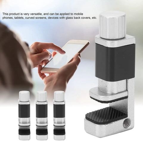 Phone Screen Repair Tool Kit With Adjustable Screen Fastening Clamp And Clip Fixture, aluminum alloy clamp detail