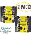 Indoor Seed Starting Kit 2 Pack That Makes Seed Germination A Breeze With 36 Cell Tray 72 Peat Pellets Reusable Plastic Tray Humidity Dome Portable Starter Set For Easy Home Gardening shown in packaging