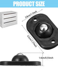 16 Piece Self Adhesive Caster Wheels Set With 360 Degree Swivel, shown in close-up with measurements, ideal for small appliances.