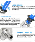 Detailed view of No Fuss Easy Push To Connect Fittings For 4mm Tube OD To M6 Thread Male Straight, highlighting rotation, spring, and connection features.