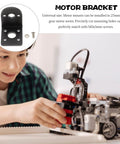 AUTSUPPL 6-pack 25mm DC gear motor mounting brackets; rust-resistant black metal with screws