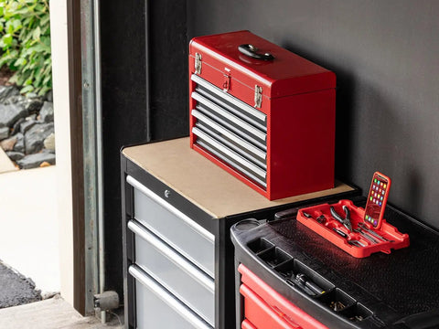 Set Of 2 Flexible Tool Trays Organizer For Screws Nuts Bolts Non Magnetic With Grab And Go Handles Spill Proof Storage