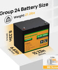 Plug And Play 390W Solar Panel Kit With 100Ah Lithium Battery 1000W Inverter 40A MPPT Charger Zero Fuss Complete Off Grid Rv Home Backup Power Bluetooth Sync showing 12.8V 100Ah lithium battery group size 24.