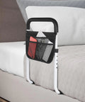 Heavy Duty Bed Assist Rail For Seniors Adjustable Side Rail With Storage Bag on mattress