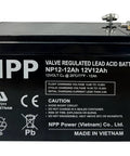 Top Shelf 12V 12Ah Rechargeable SLA Battery With T10S Terminals For Ebikes And Alarms Offering Smooth Power Delivery And No Sweat Reliability For Daily Rides - black lead acid battery side view.