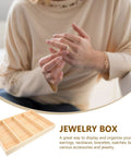 Sleek Wooden Jewelry Organizer Tray With Four Roomy Slots For Keeping Your Daily Bling Neatly Arranged On Any Bedroom Dresser Or Home Vanity Table.