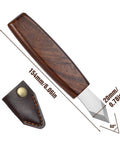 Dual Beveled Wood Marking Knife With Bombproof Beech Handle And Hella Sharp Vanadium Steel Core Top Shelf Scribing Gauge with leather pouch.