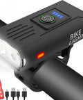 Ultra Bright USB Bike Light Set With Front And Rear Lights 6 Plus 4 Modes Rechargeable Headlight And Taillight Waterproof Ride Safe For Night Rides On City Trails And Family Rides mounted on handlebar