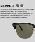 RB3016 Square Sunglasses With Tortoise On Gold Frames And G15 Green Lenses, 51mm, Clubmaster Style Lens Close-up