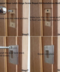 DIY Door Repair Kit For Stripped Hinge And Damaged Screws Reinforcement Jamb Hardware To Fix Wobbly Doors installation steps