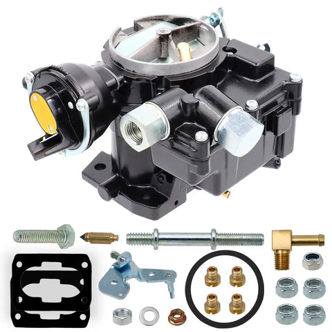 Marine 2 Barrel Carburetor For Mercruiser Mercury Mercarb 3.0L 2.5L 4 Cylinder Engines With Jets And Gasket Electric Choke Long Linkage