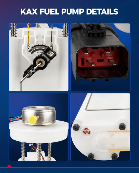 Electric Fuel Pump Module Assembly Drop-In Replacement For 1997-2002 Jeep Wrangler TJ With 19 Gallon Tank Direct Replacement For 5012952AA 4897755AA Premium Quality, showing detailed components of the module