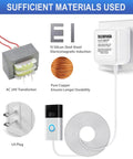 24 Volt Doorbell Transformer With C Wire Adapter For Nest Hello Honeywell And Sensi Thermostats And Any 24V Doorbell Power Supply
