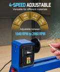 Rock Solid Benchtop Wood Lathe 14 By 40 Inches Featuring A Powerful 0.5 Hp Motor With Flexible 1040 To 2980 Rpm Speed adjustable speed control panel.