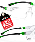 Anti Fog Safety Glasses For Men And Women With Scratch Resistant Wraparound Lenses Adjustable Temples And Nose Pads ANSI Z87 Certified Eyewear With 100 Percent UV Shielding Durable Polycarbonate Frame For All Day Comfort