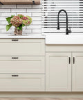 Modern kitchen with 30 Pack Solid 3 Inch Oil Rubbed Bronze Cabinet Handles For Kitchen Cabinets And Drawers, Zinc Alloy Pulls.