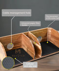 Acacia Wood Coffee Bar Station Organizer Stand For Pour Over Nerds And Filter Holders Countertop Wooden Caddy With Heatproof Mat
