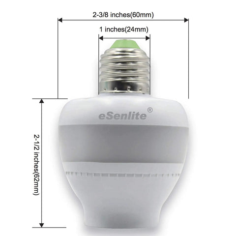 Plug And Play Smart Motion Sensor Light Adapter For E26 And E27 Sockets Turns Any Bulb Into A Dusk To Dawn Motion Activated Lamp No Wiring Needed