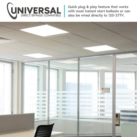 Office with U Bend LED Tube Light T8 T12 18W 2000 Lumens 3000K Soft White Fluorescent Tube Replacement Direct Or Ballast Bypass