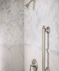Shower with Brantford Brushed Nickel Shower Trim Kit With Posi Temp Valve Includes Shower Head And Lever Handle Pressure Balancing Update