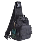 Black Outdoor Tactical Bag Backpack For Everyday Carry Lightweight Military Style Pack With Multiple Pockets Compact Sling Pack
