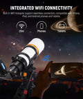 Dope 1.25 Inch WiFi Eyepiece for Telescopes With App Control and USB C 2MP 1080P Guiding Camera live view on phone