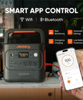Beefy 2000W Portable Power Station With 2040Wh LFP Battery 3 AC Outlets 2200W Peak USB C PD 100W showing smart app control feature