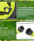 All In One Retractable Garden Hose Reel Kit With 45 Plus 5 Ft Extendable Hose, Ten Pattern Spray Nozzle, Fits Standard US Hose Plugs