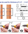 Installation guide for Solid Durable 20 Pack Slim 3 Inch Center To Center Square Bar Drawer Handles in Brushed Nickel.