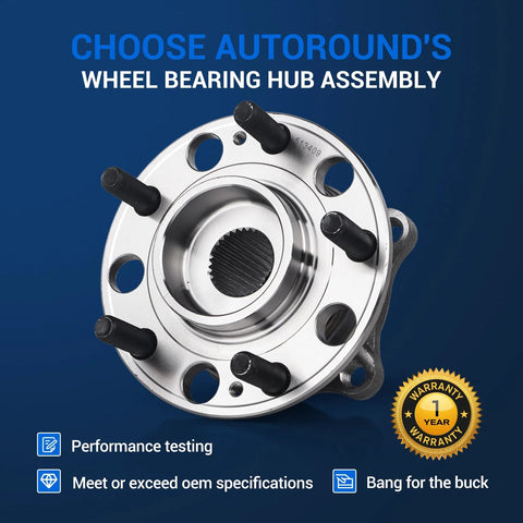 Durable OEM Grade Wheel Bearing Hub Assembly 513409 Pair For Kia Sorento 2016 To 2020 And Hyundai Santa Fe 2015 To 2019 Five Lug