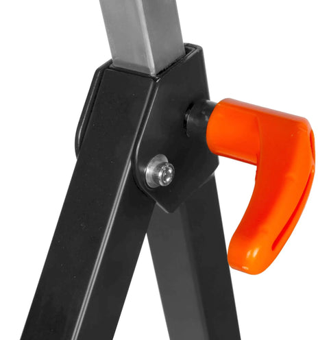 Close-up of adjustment lever on 750 Lb Capacity Miter Saw Stand With Universal Fit Extends 34 To 69 Inches Supports 10 Foot Boards