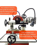 220V Universal Cutter Grinder And Saw Blade Sharpener Featuring Adjustable Angle Alignment Water Cooling Loop for precise grinding with work light
