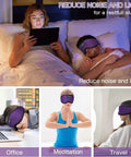 Bluetooth Sleep Mask With Built In Sleep Headphones For Travel Napping And Night Shifts All Night Comfort Ultra Soft Fabric