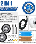Dryer Drum Roller Kit With Durable Belt And Idler Pulley For Maytag Dryers WP33002535 with 12-month warranty included