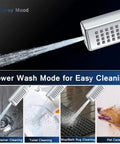 Stainless Steel Rain Shower Head Combo With 6 Inch Rainfall And Handheld 2 Settings Explosion Proof 78 Inch Hose cleaning modes
