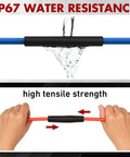 Heat Shrink Tubing Kit With 46.2 Feet Red And Black Dual Color 3 To 1 Adhesive Lined Shrinkable Wire Wrap demonstrating water resistance and tensile strength