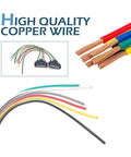 Image of high-quality copper wires and connectors for 2 Pack Throttle Body Pigtail 6 Pin Plug And Play Throttle Position Sensor Repair Connector Waterproof And Heat Resistant Vehicle Harness Plug Connector Compatible With 9098011858 Black.