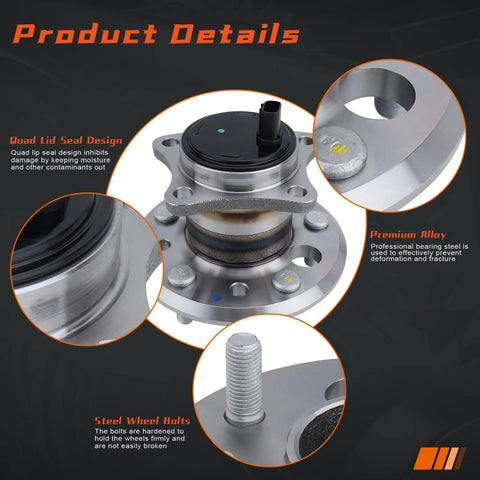 Close-up of Rear Wheel Hub Bearing Assembly Driver Left Side For Lexus ES300 ES330 ES350 And Toyota Avalon Camry Highlander Solara ABS