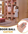 Heavy Duty 304 Stainless Steel Spring Plungers 10 Pack Ball Catch Latches for Furniture Drawers and Wardrobes showcased in a modern closet.