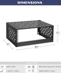 Dimensions of Foldable 12 Inch Depth Open Frame Server Rack for Wall or Desk Mount, no assembly required