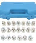 High Strength Wheel Lock Lug Nut Socket Set With Durable Metal Construction And Storage Case 20 Piece Anti Theft Tool Kit