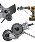 Upgraded Electric Drill Sheet Metal Cutter Attachment Professional Metal Nibbler Tool With Adapter for precision cuts on metal sheets.